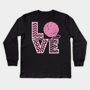 Love Knitting Kids Long Sleeve T-Shirt